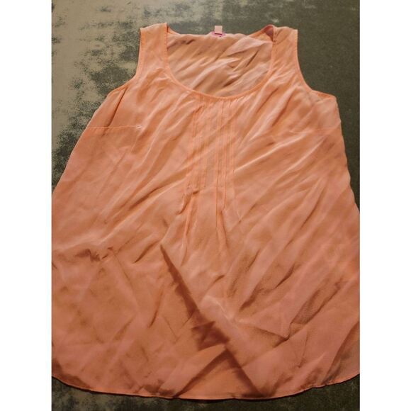 Lilly Pulitzer Dahlia Peachy Pink Silk tank sz XS - Picture 2 of 6